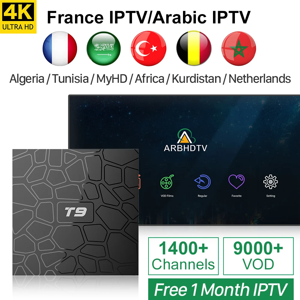 IPTV France Arabic IPTV Turkey Free 1 Month IPTV T9 Android 8.1 TV Box RK3328 Quad Core Belgium Morocco IP TV Netherlands IP TV IPTV France Arabic IPTV Turkey Free 1 Month IPTV T9 Android 8.1 TV Box RK3328 Quad Core Belgium Morocco IP TV Netherlands IP TV