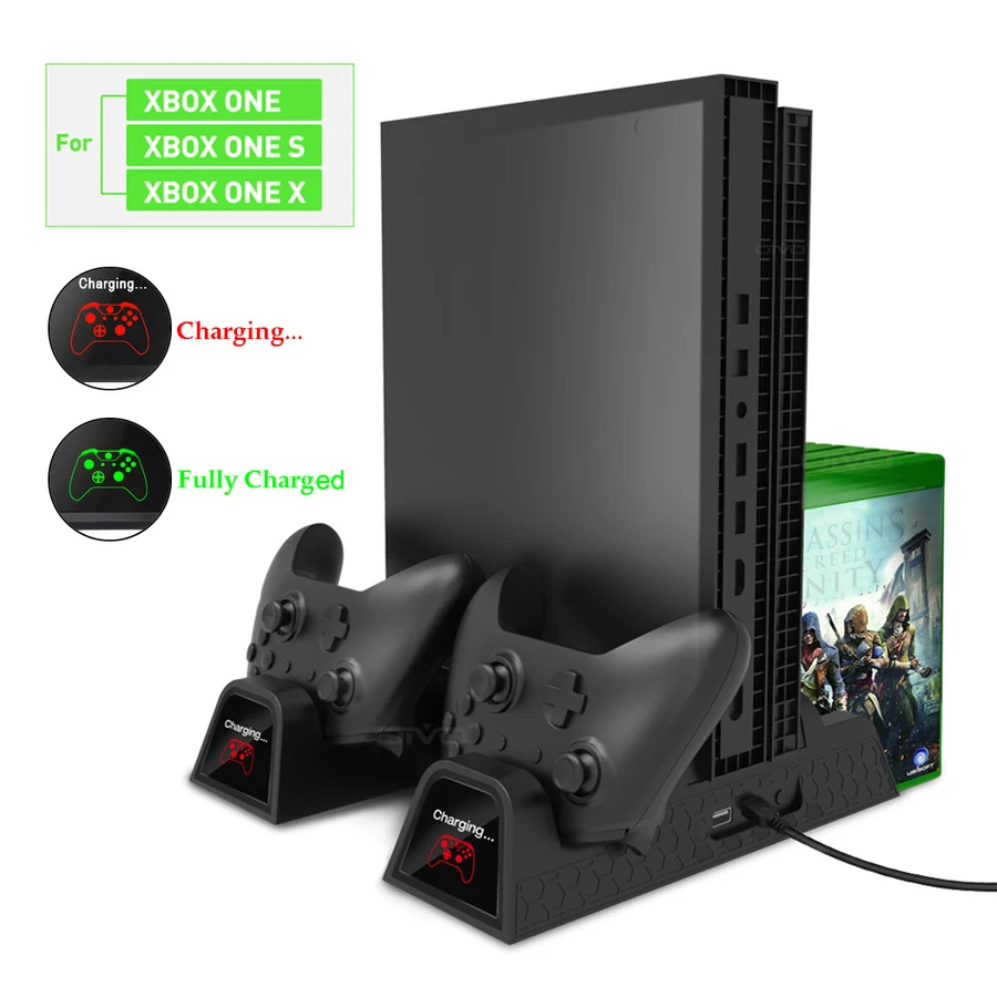 

Yoteen Vertical Cooling Stand Cooler Charging Station for Xbox One/XBOX ONE S/XBOX ONE X with 2 Rechargeable Batteries