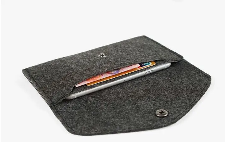Фетровая сумка чехол кошелек для iPhone X 8 7 6s Plus 5 5s se Oneplus 5t meizu xiaomi huawei телефона