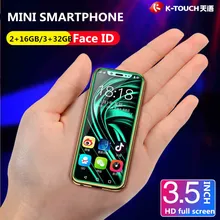 Бесплатная чехол экран протектор Супер Мини 4 г смартфон K-TOUCH I9 уход за кожей лица ID металла рамки Android 8,1 Telefone Dual SIM мобильный телефон