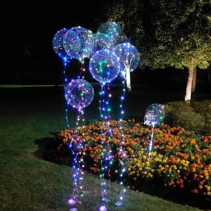 50PCS Romantic wedding Party Wave Ball Flasher Lights LED Balloon