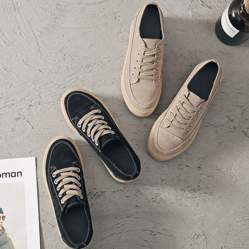 Loecktty New Casual Flats shoes 2019 new leather strap-up women s shoes platform shoes Oxford Shoes For Women Loecktty New Casual Flats shoes 2019 new leather strap-up women s shoes platform shoes Oxford Shoes For Women