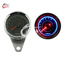 Универсальный мотоциклетный Тахометр спидометр тахометр Speedo метр с светодиодный подсветкой сигнальная лампа
