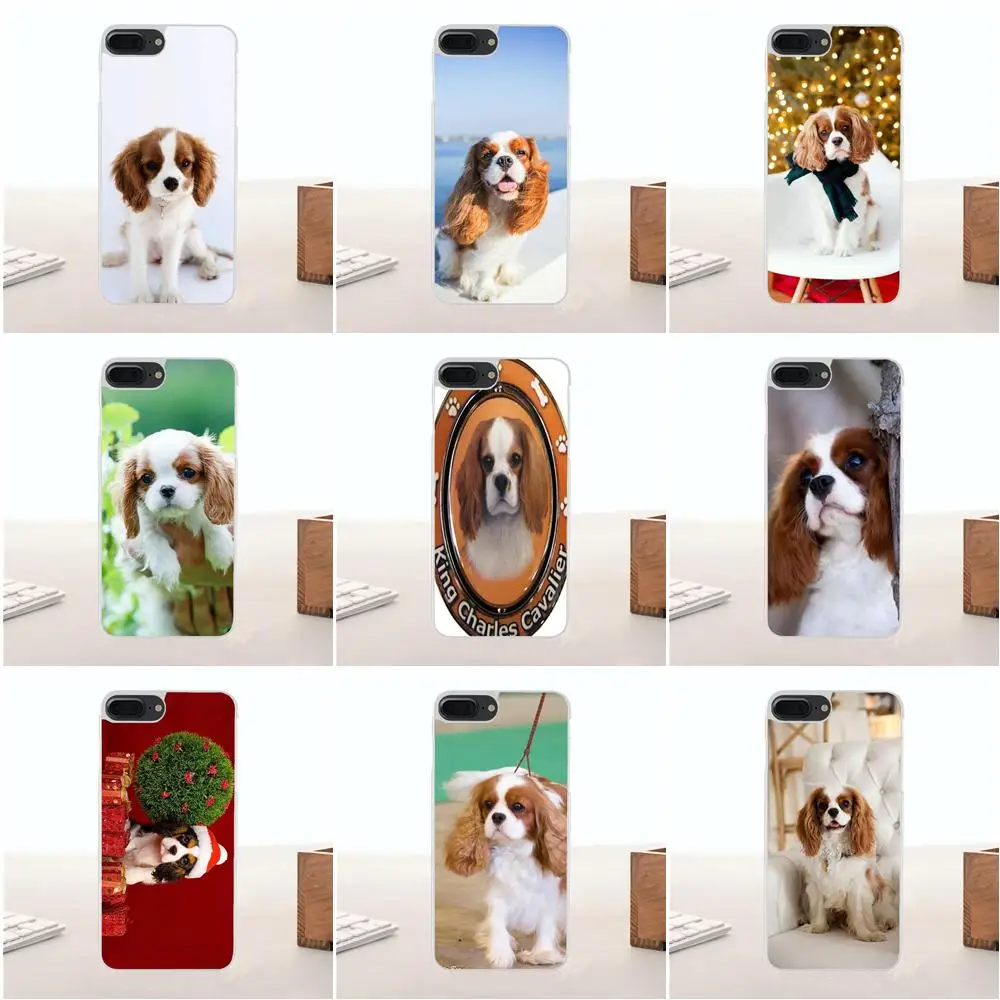 

Bixedx Cavalier King Charles Spaniel Dog Drawing TPU For Apple iPhone 4 4S 5 5C SE 6 6S 7 8 Plus X