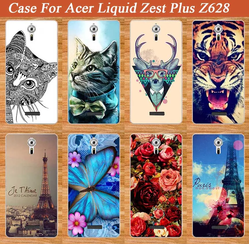 Высококачественный разноцветный чехол для Acer Liquid Zest plus Z628 с изображением бабочки