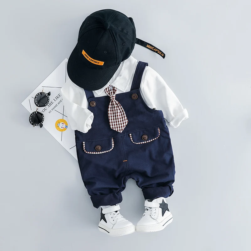 

HYLKIDHUOSE 2019 Autumn Toddler Infant Clothes Suits Baby Boys Girls Clothing Sets T Shirt Bib Pants Kids Children Costume