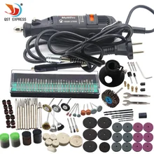 180 Вт электрическая мини-дрель 220 В вращающийся инструмент с переменной скоростью с 193 шт. аксессуары для электроинструментов Dremel мини-шлифовальный станок