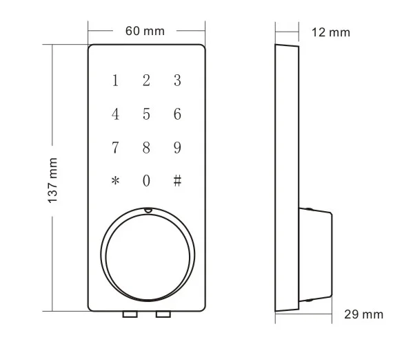 Smart Bluetooth Door Lock with Touch Screen Password and Mobile APP-10