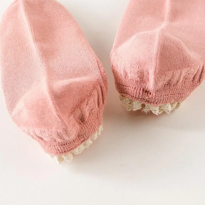 Хлопковые кружевные женские носки в стиле пэчворк; однотонные Красивые милые носки; тапочки; носки с низким вырезом; Calcetines Meias
