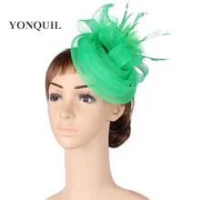Fashion multiple color crinoline fascinator headwear wedding hat colorful mesh occasion headpiece party hair accessories MYQ135