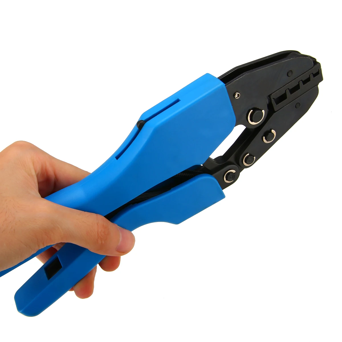 Blue Handle Crimping Pliers 10-35mm2 Ratchet Ferrule Bootlace Crimper Crimping Hand Tool Multifunctional Plier Tool