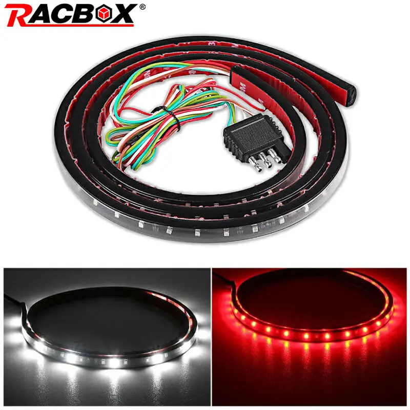 

Racbox 48" 60" Truck Tailgate Side Bed Light Strip Bar White Red Waterproof Turn Signal Parking Brake Reverse Lights