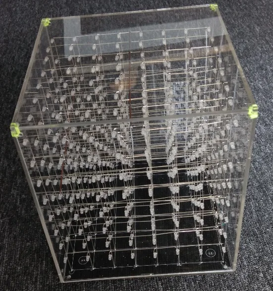 8*8*8 3D светодиодный куб с анимационными эффектами/3D сделай сам assembb подставка в