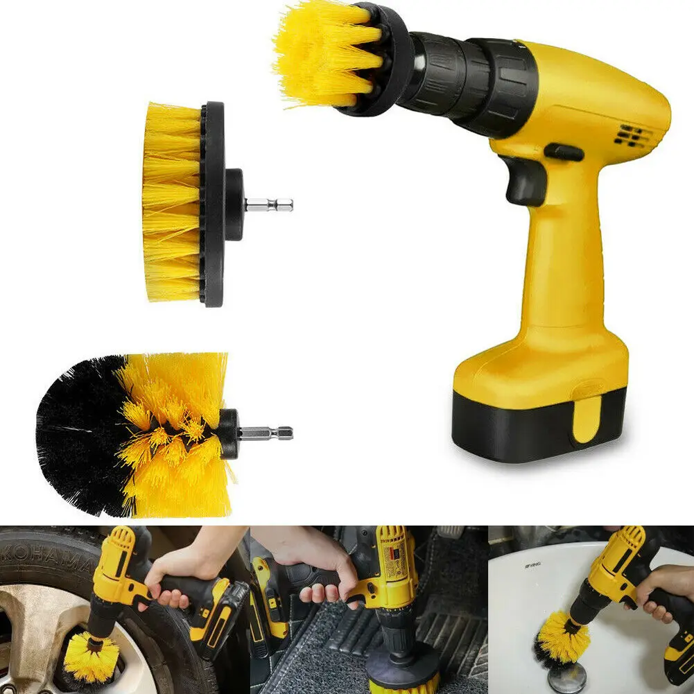 3 in 1 Multifunctional Electric Drill Cleaning Brush Head For Floor