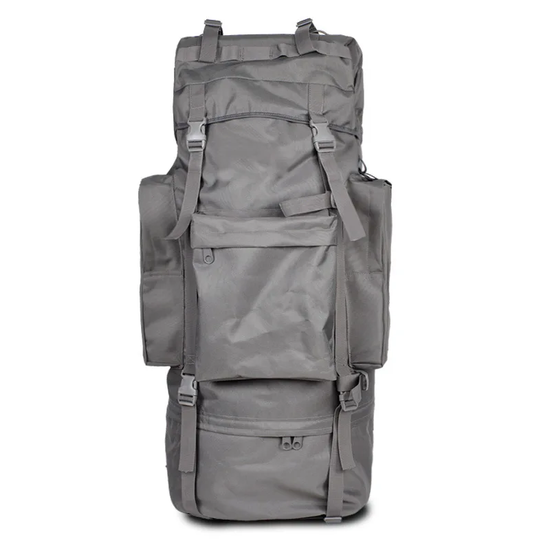 Открытый 100л большой емкости тактические альпинистские рюкзаки водонепроницаемый нейлон путешествия Спорт Туризм Альпинизм кемпинг сумки для мужчин Mochila - Цвет: Gray