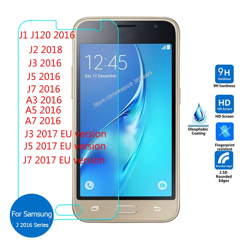 Закаленное стекло 9H для Samsung Galaxy A3 A5 A7 2017 J5 2016 Защитная пленка экрана SM J510H J530F J510FN J2