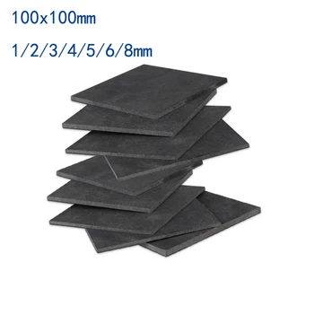 

100x100mm High Purity Graphite Sheet Graphite Plate High Purity Mould DIY Use 3D Print 1 2 3 4 5 6 8 mm
