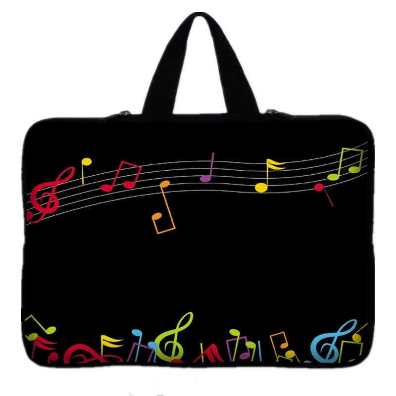 

9.7 10 12 13 15 inch Music Note laptop bag tablet sleeve case with handle PC handbag 13.3 15.6 11 14 inch notebook cover pouch
