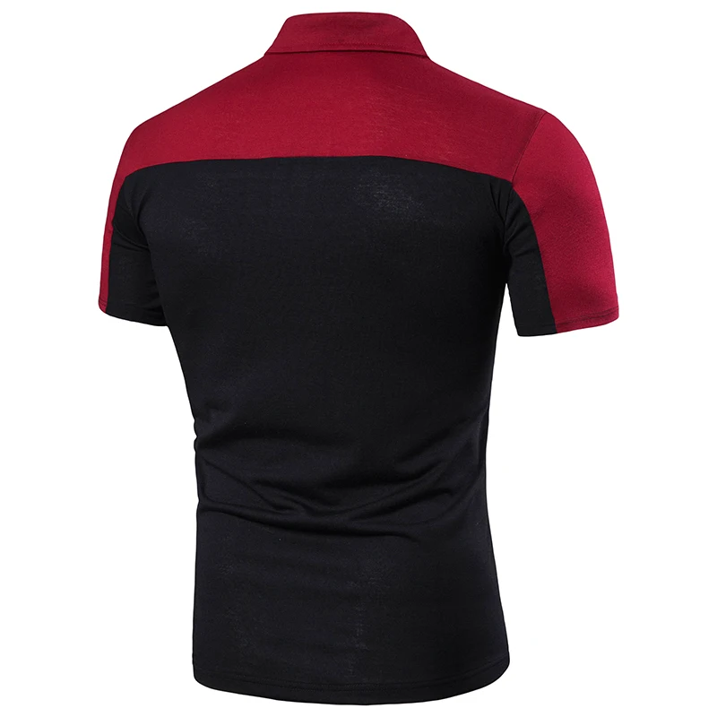 NEGIZBER Новая мужская рубашка поло модная прошитая Повседневная рубашка с коротким рукавом Однотонная Свободная рубашка поло с коротким рукавом для мужчин