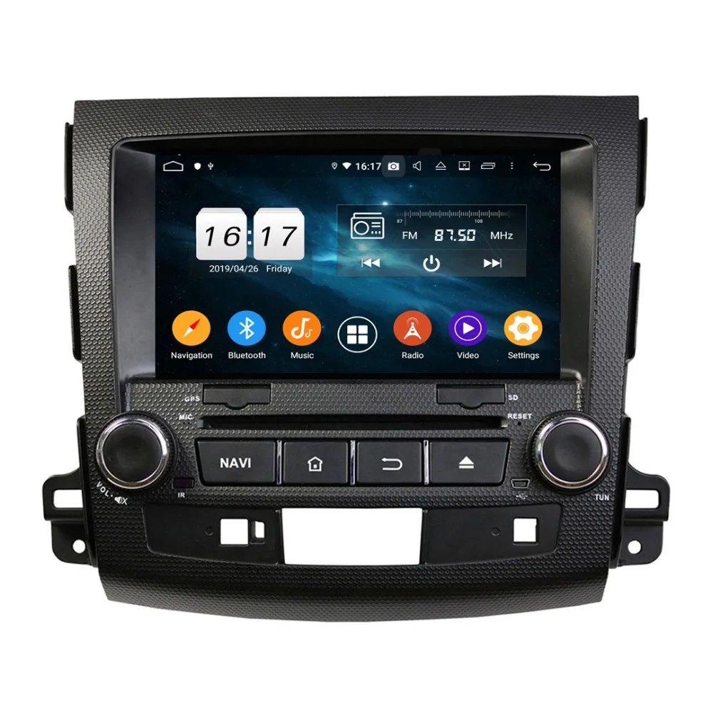 Flash Deal 1024*600 Octa Core 8" Android 9.0 Car DVD Radio GPS for Mitsubishi Outlander 2006-2012 With 4GB RAM Bluetooth WIFI 32GB ROM 3