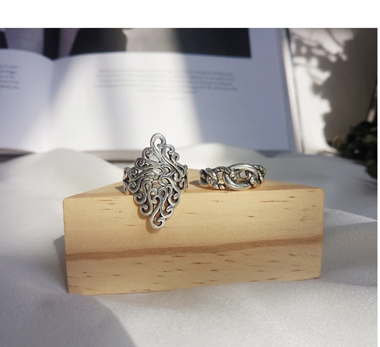 Bijoux, дизайн, 925 пробы, Серебряный цветок, кольца для женщин, регулируемый размер, вечерние кольца, подарок, свадебные ювелирные изделия, Anillos