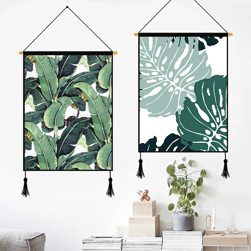 

Home Decor Green Tropical Plant Sitting Room Canvas Printing Bedroom Posters Wall Pictures print for Living Room Art Decoration