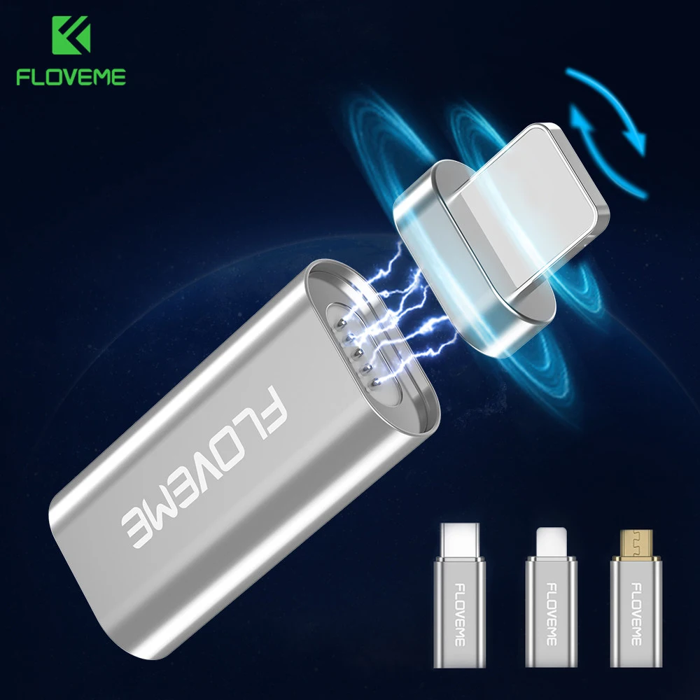 Floveme переходник OTG Micro USB Магнитный адаптер магнитная зарядка к Тип c магнит разъем