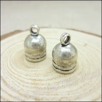 

80 pcs Charms Pendant Tibetan silver Zinc Alloy Tone Blunt Necklace End Tip Bead Caps DIY Metal Jewelry Findings