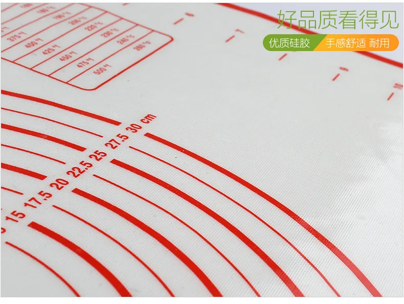 Силиконовый кондитерский коврик с измерениями, 29x26 см 40x30 см, полные палочки для столешницы для раскатки теста, идеальная поверхность помадки