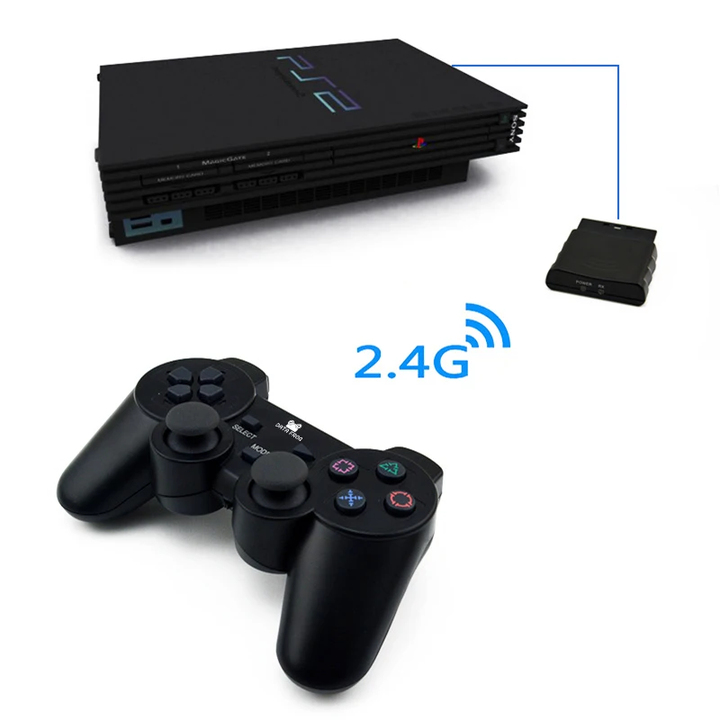 Беспроводной контроллер DATA FROG 2 4 ГГц для Sony PS2 джойстик Playstation консоль PS3 ПК|gamepad for