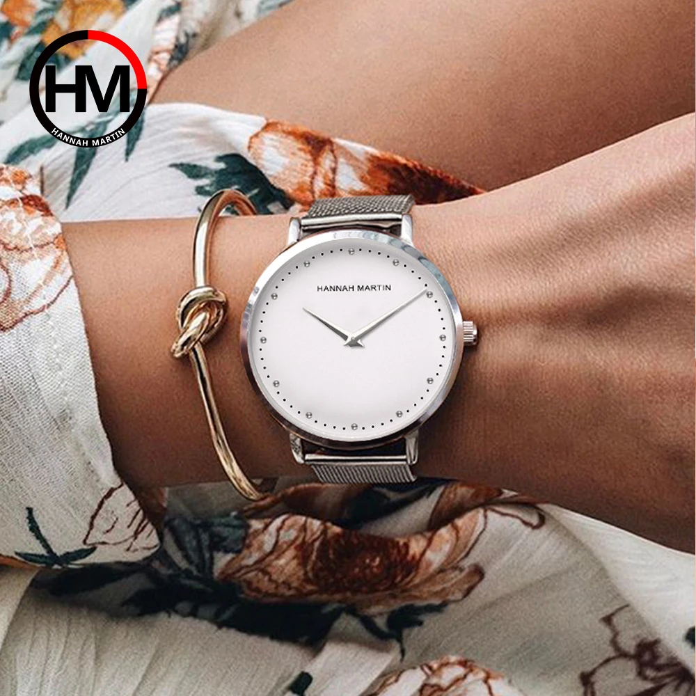 

New Top Brand Luxury Women Crystal Watches Fashion Japan Quartz Stainless Steel Silver Waterproof Wrist watches relogio feminino