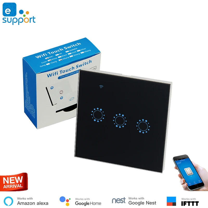 Европейский/Британский стандарт Wi Fi переключатель 3 клавиши умный дом настенный