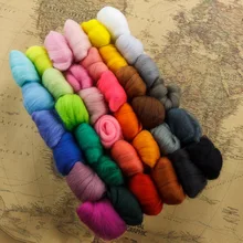 5 г/пакет Шерстяное волокно для валяния африканские ткани Шерсть-ровинг 36 цветов кукла рукоделие Войлок DIY проект Шерстяное волокно ровинг комплект