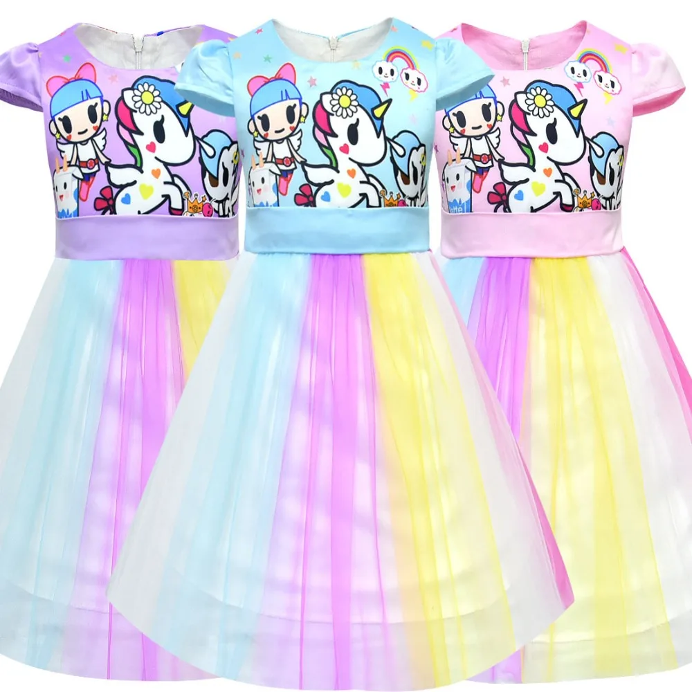 Sleeveless Unicorn Princess Party Dresses -Unicorn Fashion
