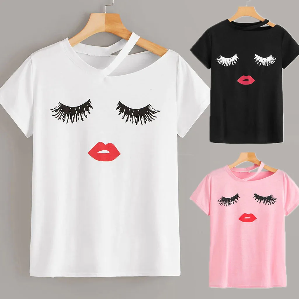

Summer T-shirts for Women Casual Printing Short Sleeve O-Neck Mom T-shirt Tops vogue T-shirt cotton T-shirt Friends soft