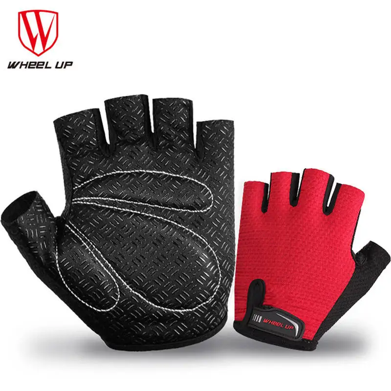 

WHEEL UP Half Finger Cycling Gloves Anti-slip Anti-skid Soft Lycra Breathable warm motorcycle mountain bike road bike gloves p#