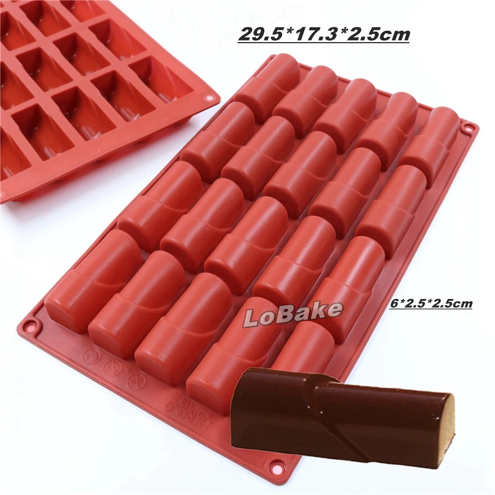 

20 cavities lipstick tube shape silicone cake mold soap moldes chocolate fondant pudding jelly candy moulds DIY bakery gadgets