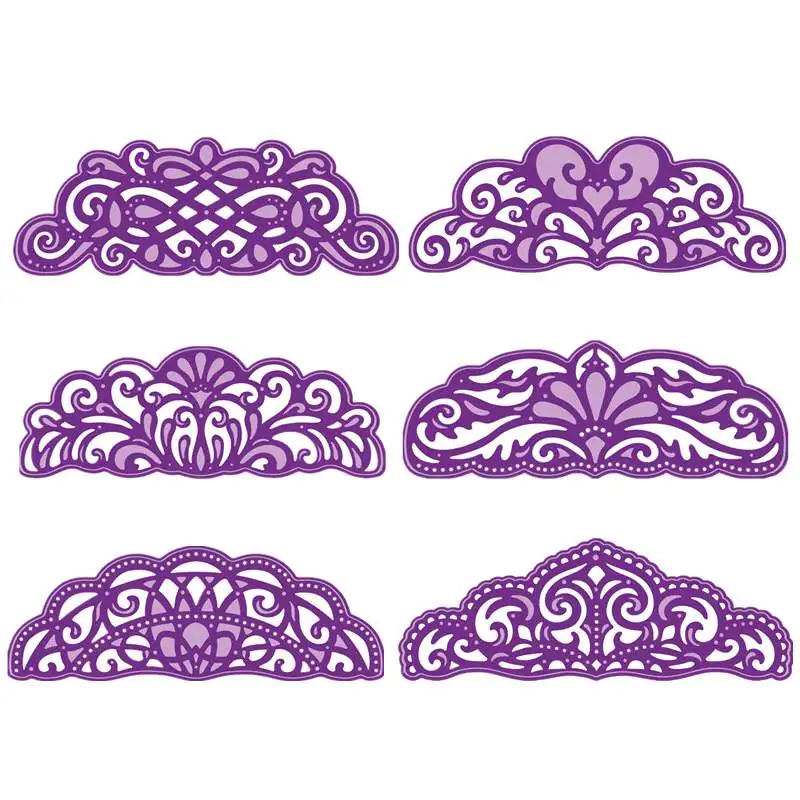 

6 styles Stacking Flower Borders Edges Metal Cutting Dies for DIY Scrapbooking Paper Cards Making Crafts 2019 New Dies
