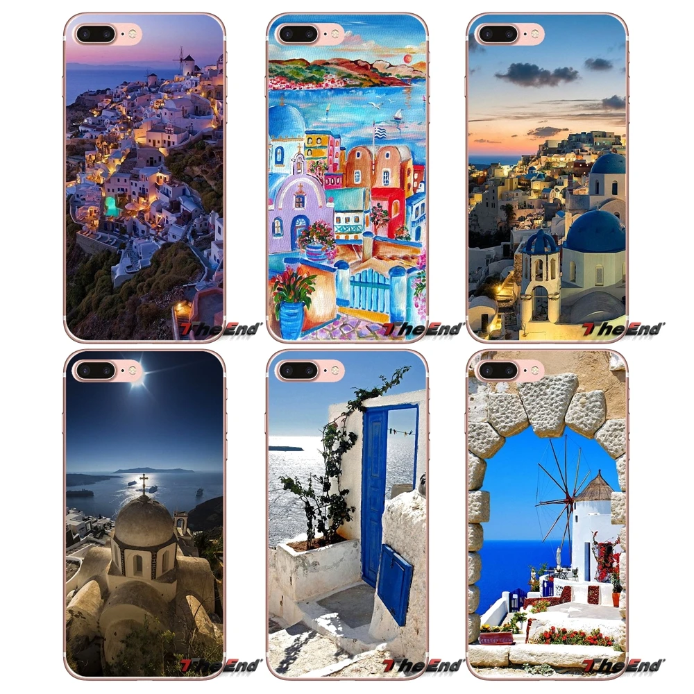 

Soft Case For iPhone X 4 4S 5 5S 5C SE 6 6S 7 8 Plus Samsung Galaxy J1 J3 J5 J7 A3 A5 2016 2017 Oia Santorini Sea Greece Scenery