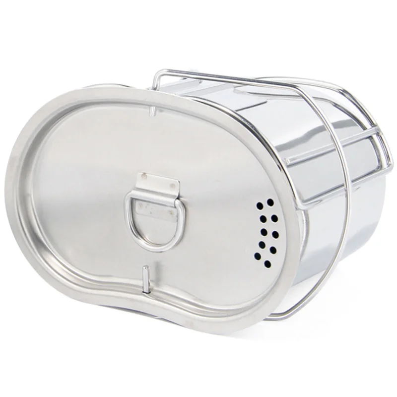 

700Ml Stainless Steel Field Game Cooking Cup Camping Cooking Cup With Handles