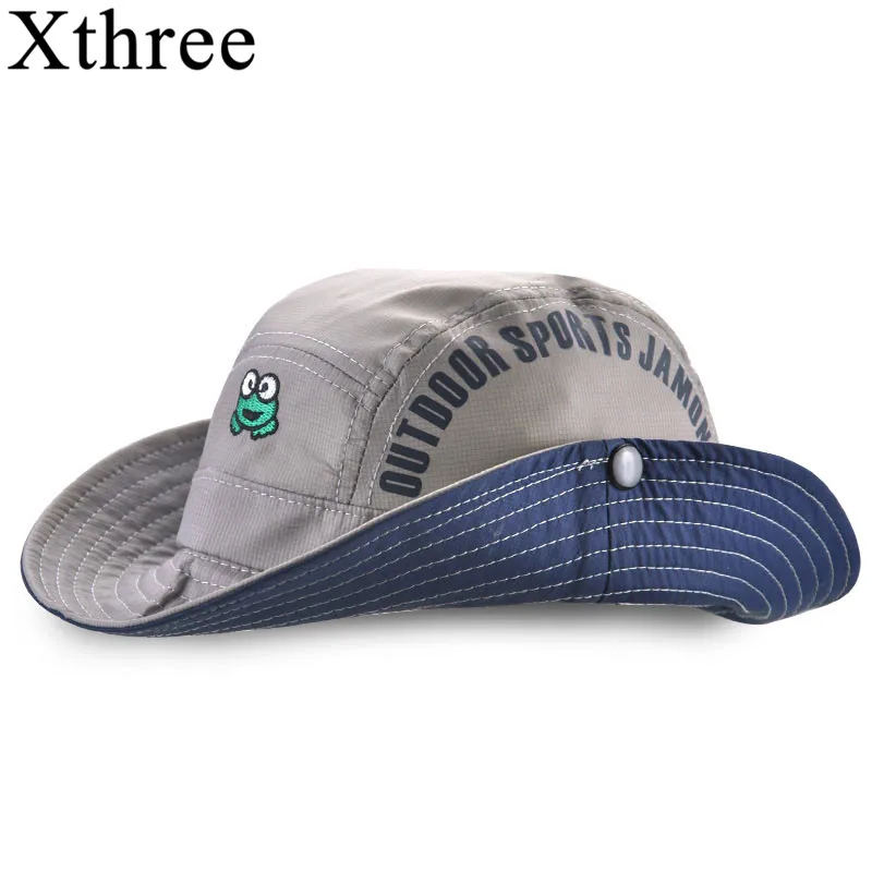 Xthree جديد الصيف دلو قبعة الاطفال رعاة البقر الطفل الصبي قبعة casquette garcon الشمس قبعة لفتاة