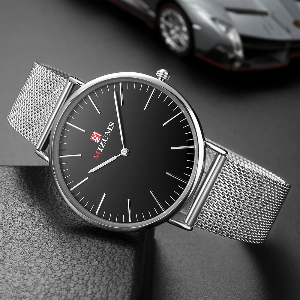 MIZUMS Mens watches top brand luxury Analog Quartz Watch Fashion Ultra Thin Business Casual Simple Waterproof MIZUMS Mens watches top brand luxury Analog Quartz Watch Fashion Ultra Thin Business Casual Simple Waterproof