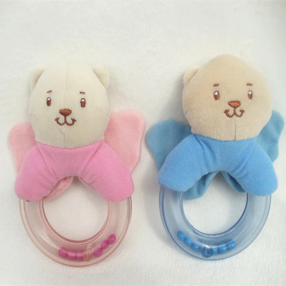 Special offer Classic baby toy Plastic circle Bear rattle Cute animal