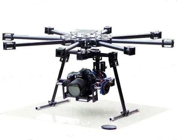 

HY-8-100 Professional Multicopter Aircraft Camera Mount Gimbal PTZ 5D/7D/D90 SLR