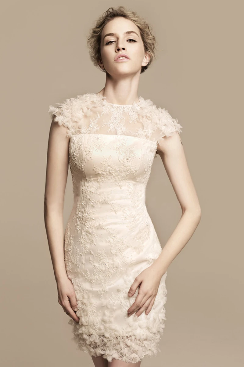 gown with short sleeves