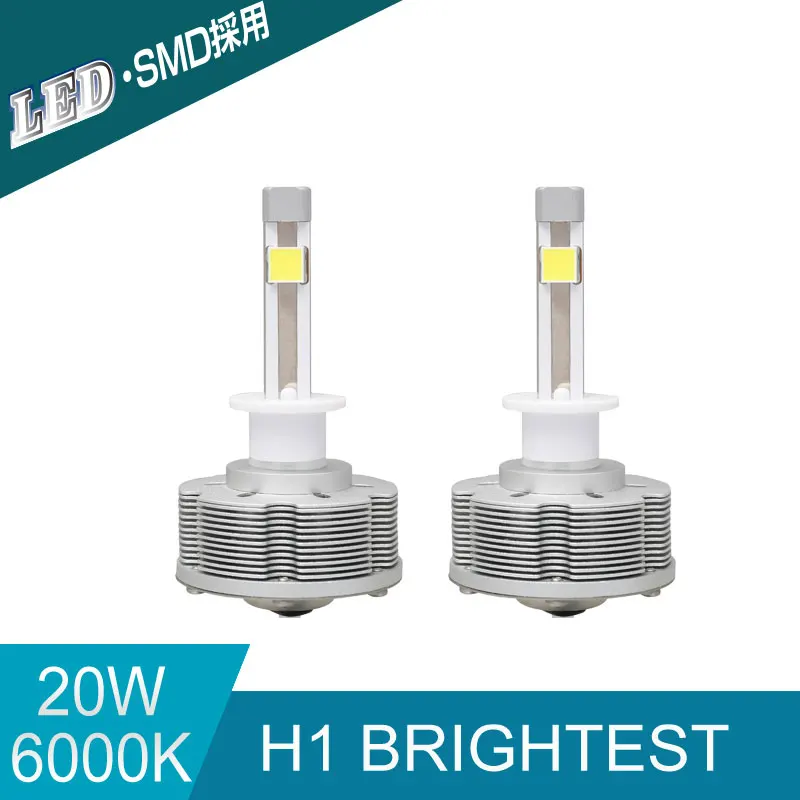 

High Power Trucks Auto H1 LED Headlight Source Light Car Bulbs H1 Conversion Kit 6000K 20W 2400LM white Lights