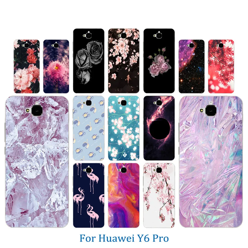 Роскошные матовые 5 0 дюйма для Huawei Y6 Pro мягкие чехлы телефонов с ледяным узором Honor