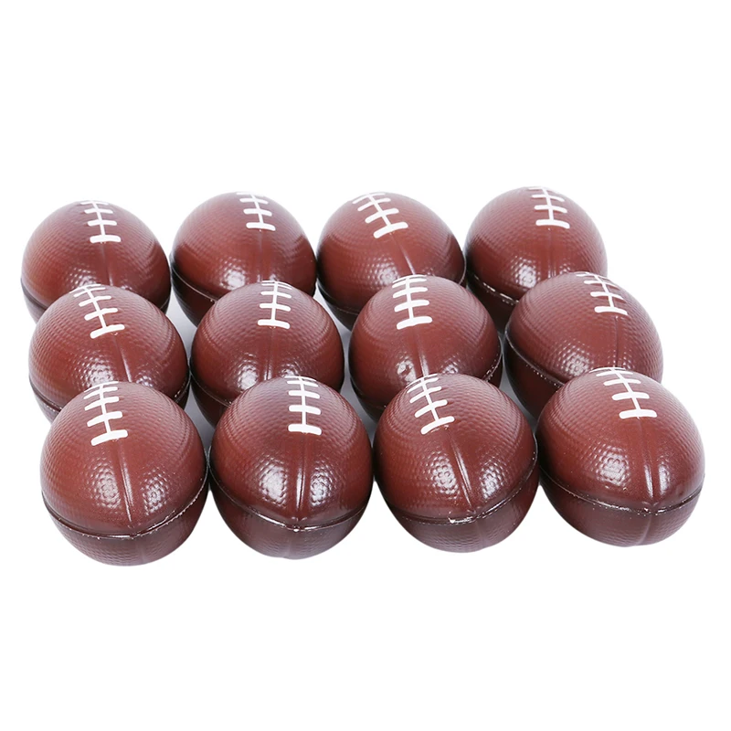 

12pcs Soft Foam Mini PU Foam American Football Kids Stress Balls 2.5" Perfect Soccer Small Hands Full Squeeze Friet Kit Toys