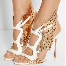 Frauen Schuhe Peep Toe High Heels Sandalen 2015 Sexy Öffnen echtes Leder Gürtel Schnalle Stiletto Plus Größe Pumps Prom Göttin zeigen