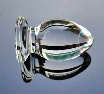 50mm Large Crystal Butt Plug Vagina Ball Big Pyrex Glass Anal Dildo Bead Fake Penis Adult Masturbate Sex Toy for Women Men Gay 4